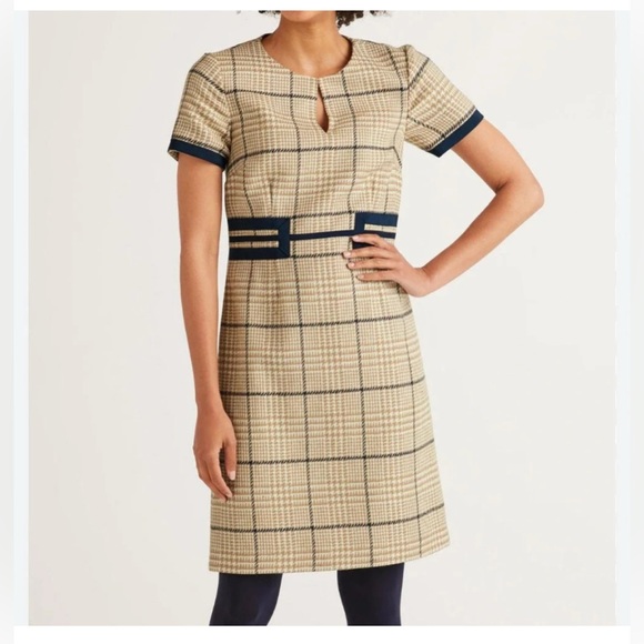 Boden Wool Heritage British Tweed Sheath Dress Size 8R - Picture 3 of 15